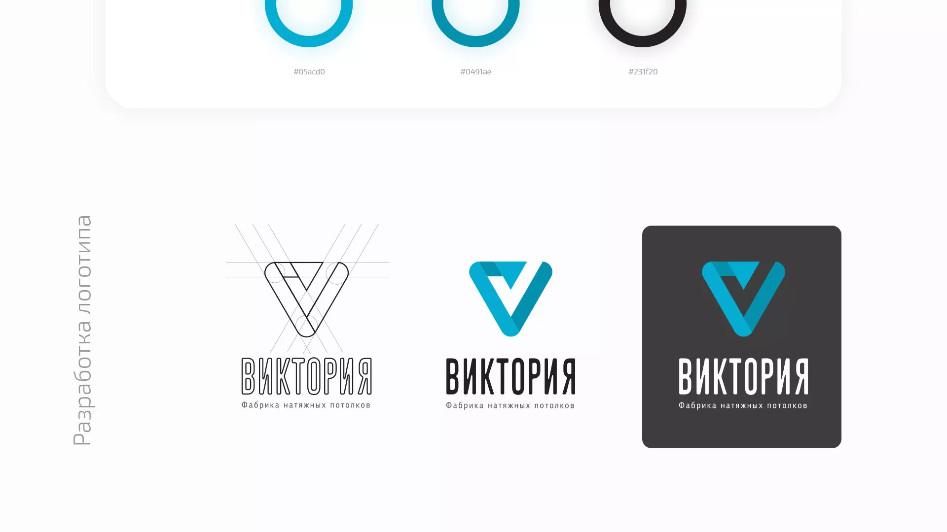 Разработка фирменного стиля компании по продаже и установке натяжных потолков в Колпашево