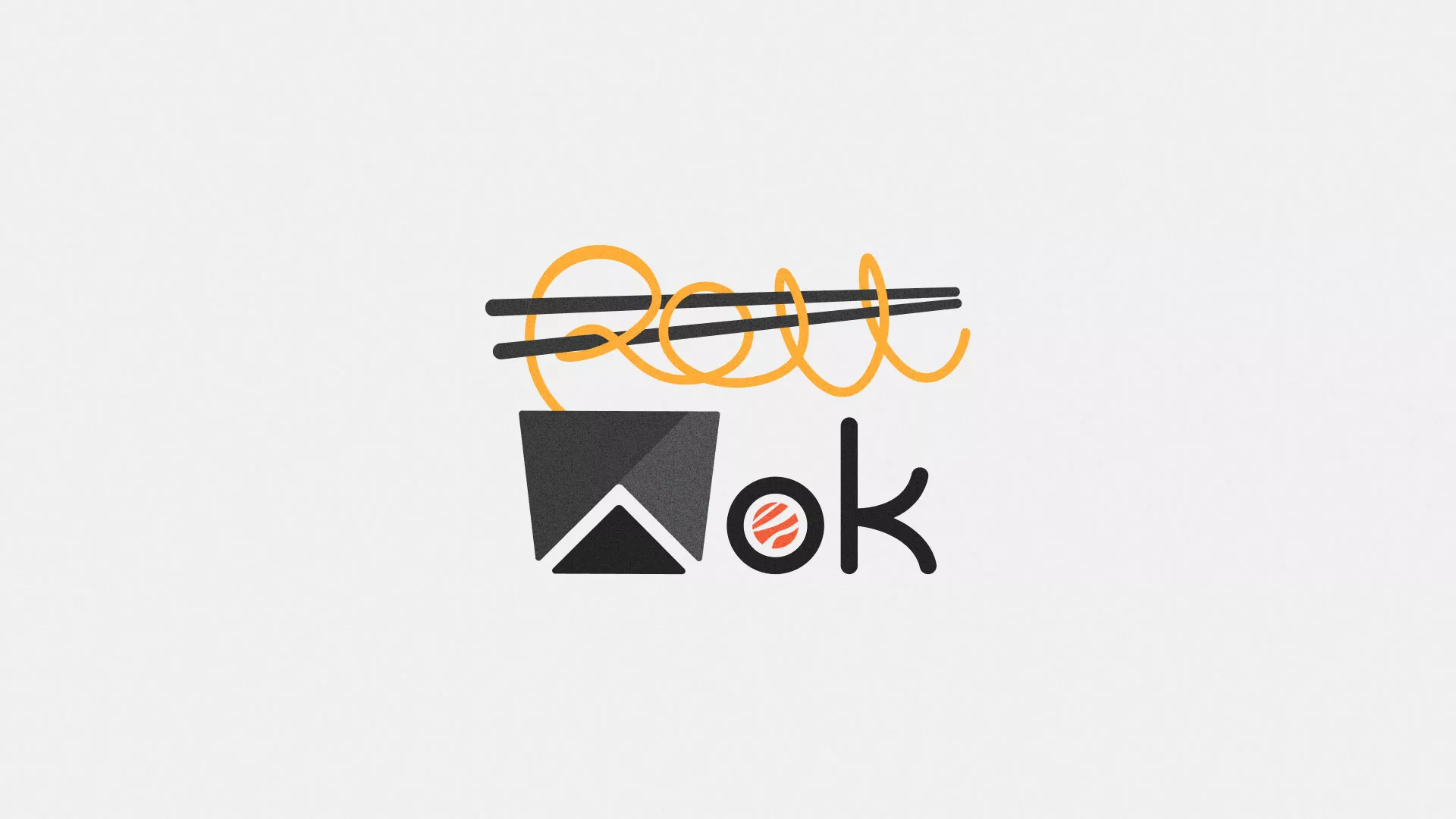 Разработка логотипа суши-бара «Roll Wok Club» в Колпашево